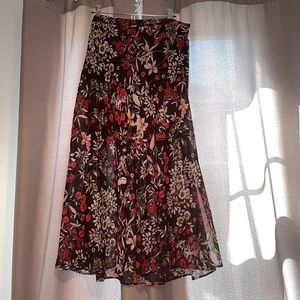 Dress Barn Petite Size Large Full Length Skirt